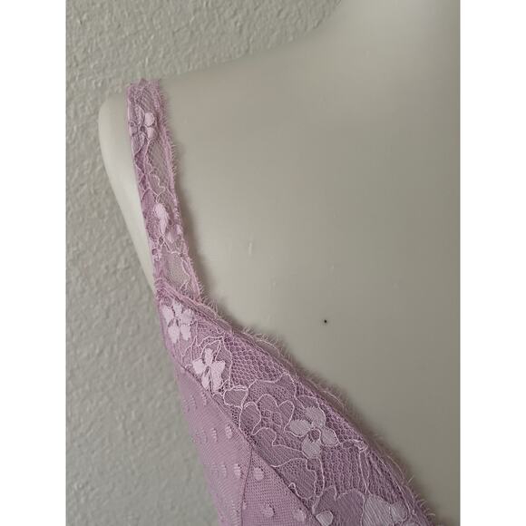 Victoria's Secret Bra Bustier Plunge Lace Polka Dot Lingerie - Picture 5 of 14